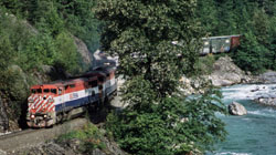 BC Rail by Cheakamus River
