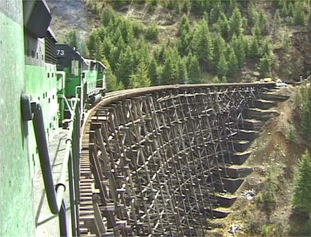 Camas Prairie Railroad over Half Moon Trestle